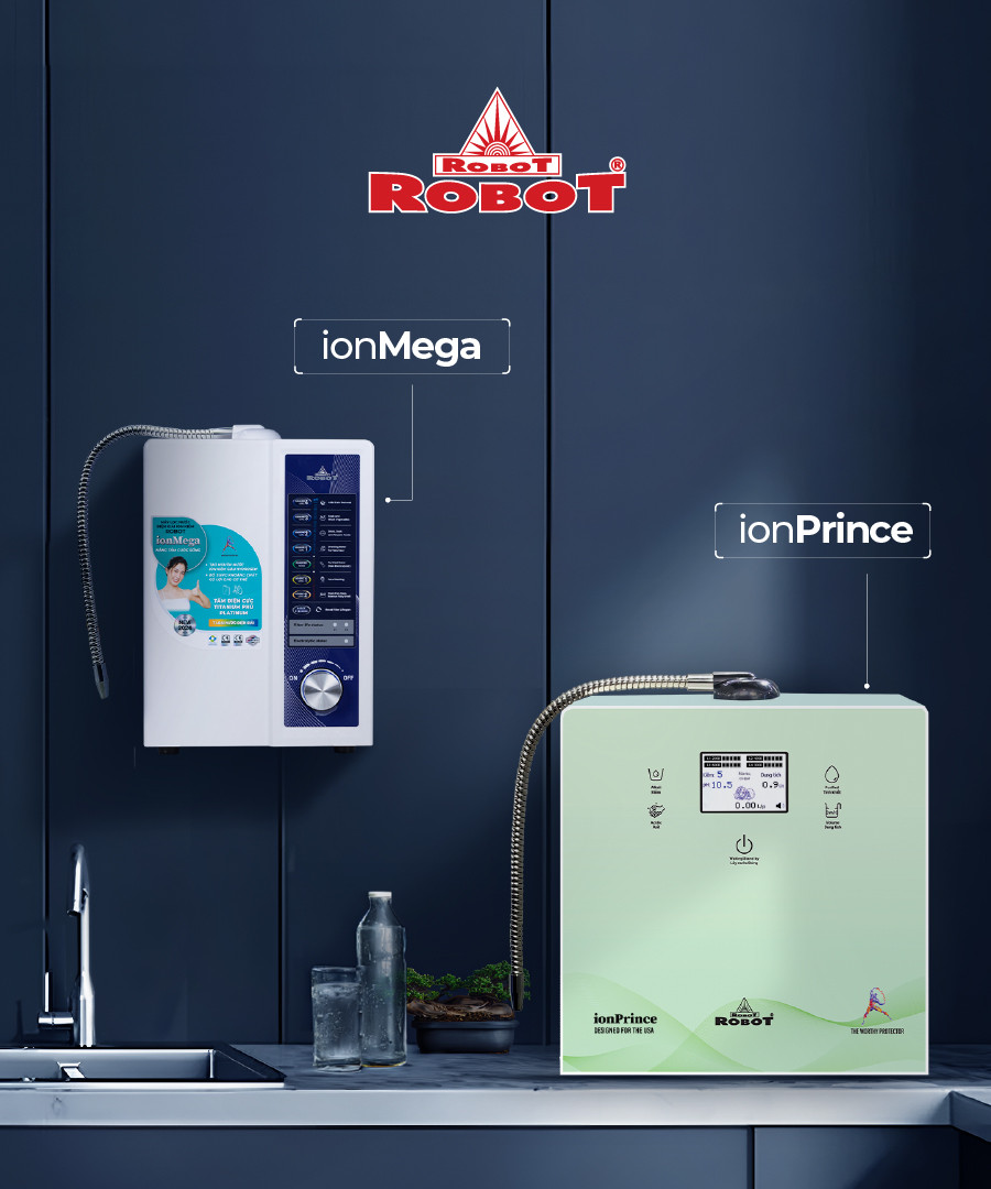 Máy lọc nước điện giải ROBOT ionPrince-US &amp; ionMega-US được xuất khẩu sang Hoa Kỳ