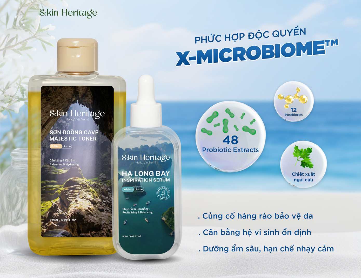 S:kin Heritage cho ra đời các sản phẩm mang sứ mệnh nuôi dưỡng tự nhiên hệ vi sinh trên da.