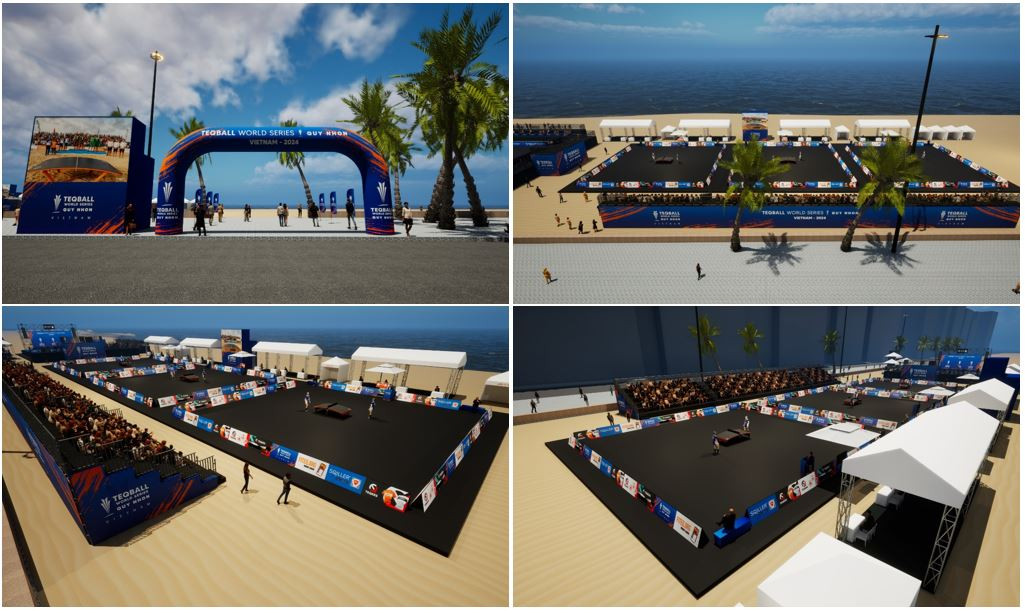 Phối cảnh tổng thể khu vực tổ chức Giải Teqball Thế giới 2024 tại Quy Nhơn - Bình Định Phối cảnh tổng thể khu vực tổ chức Giải Teqball Thế giới 2024 tại Quy Nhơn - Bình Định