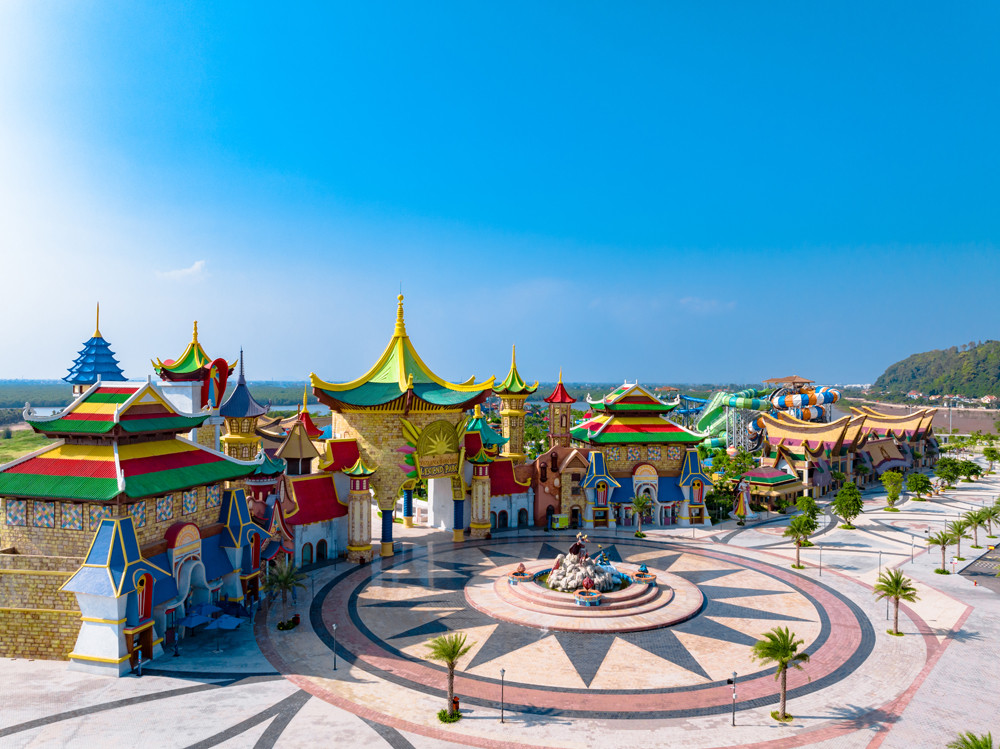 Công viên Thần thoại với thiết kế lấy cảm hứng từ câu chuyện Sơn Tinh - Thủy Tinh. Nguồn ảnh: Chủ đầu tư Khu du lịch Quốc tế Đồi Rồng