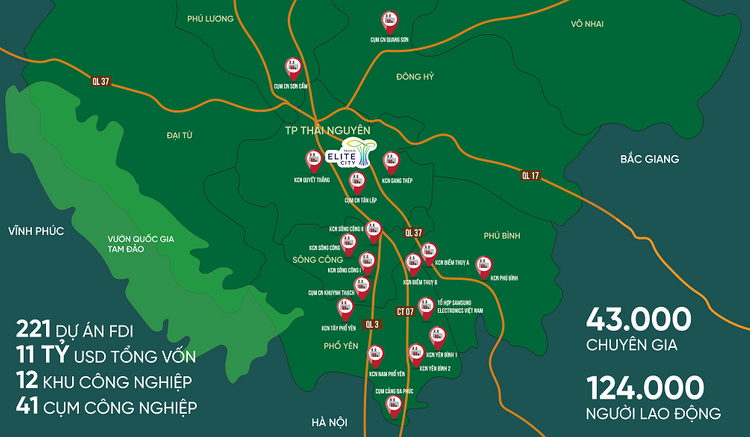 Thái Nguyên và những con số ấn tượng về công nghiệp