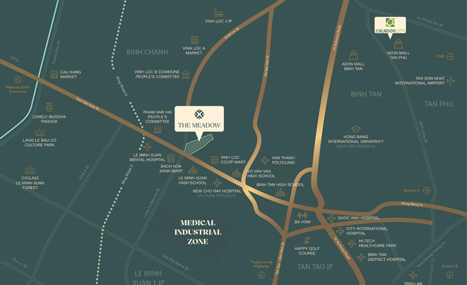 The Meadow sở hữu hệ thống tiện ích ngoại khu trải rộng 360 độ xung quanh, phục vụ nhu cầu đa dạng các đại gia đình đa thế hệ.