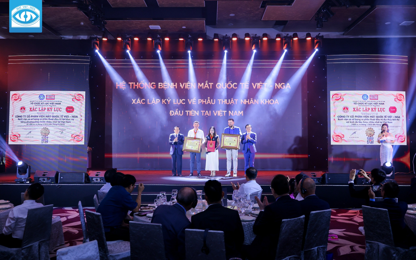 Hội kỷ lục Việt Nam xác lập kỉ lục “Bệnh viện có số lượng ca phẫu thuật điều trị đục thủy tinh thể với kính Đa tiêu Zeiss nhiều nhất tại Việt Nam”)