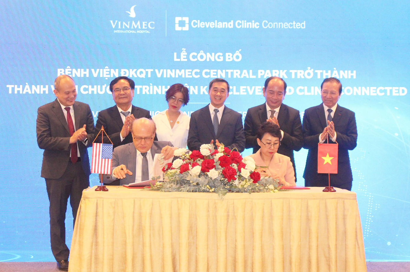 Sau lễ ký kết Vinmec Central Park đã chính thức gia nhập hệ thống liên kết toàn cầu Cleveland Clinic Connected đến từ Mỹ