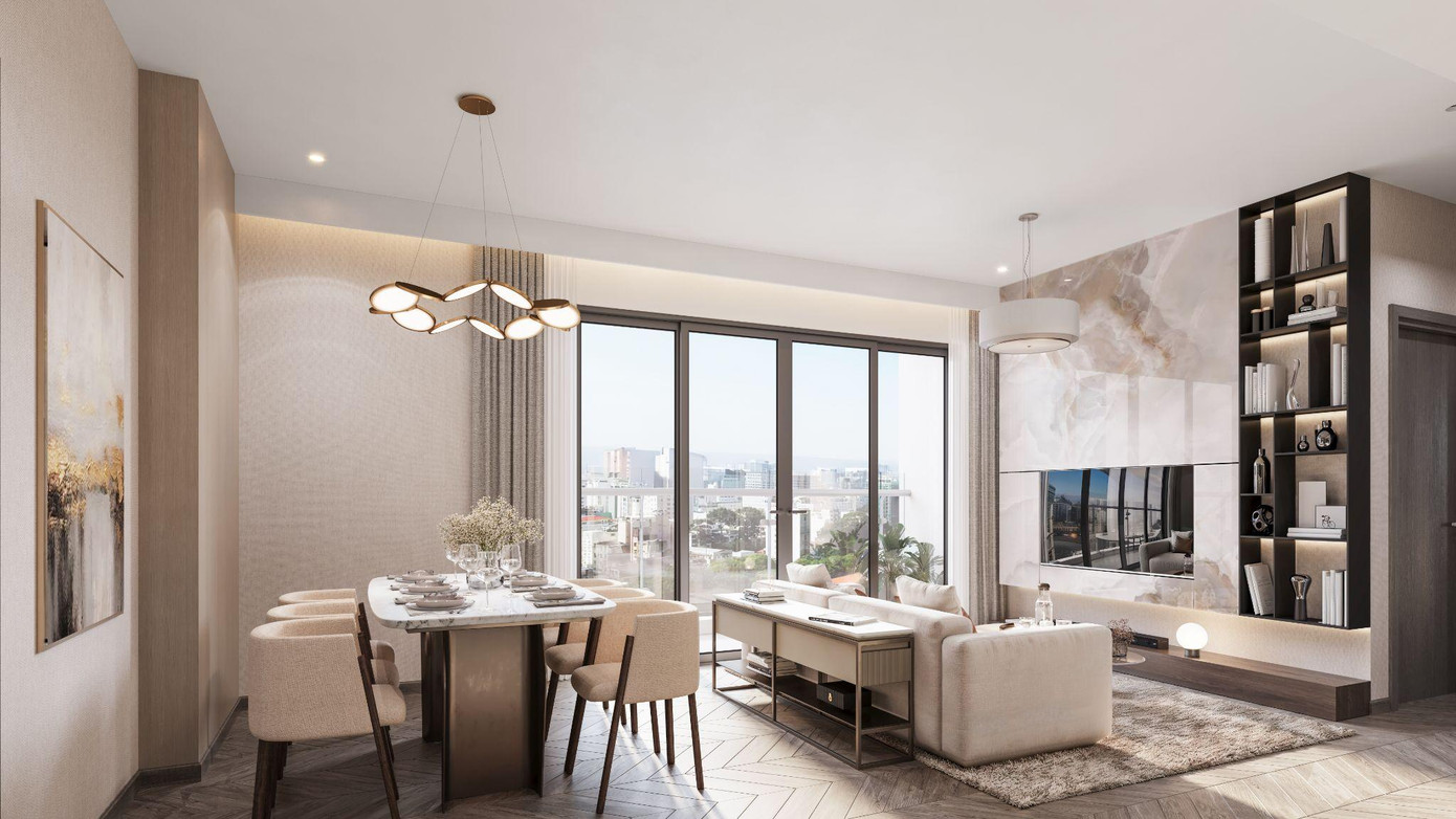 Các căn hộ The Atmos - LUMIÈRE Evergreen được bàn giao theo tiêu chuẩn cao cấp nhất, sử dụng thiết bị của các thương hiệu hàng đầu. (Ảnh phối cảnh dự án)