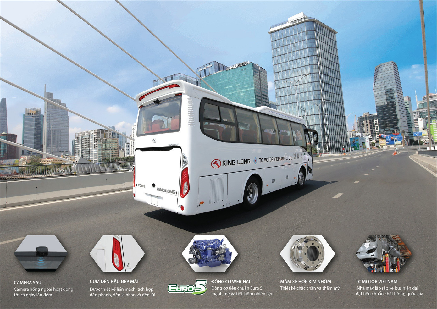 Hình ảnh và đặc điểm nổi bật của xe khách King Long Nova Euro V