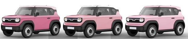 Màu sơn và trang trí họa tiết hoa anh đào – một trong những màu sắc độc bản trong dịch vụ “Unbound Color” VinFast đưa ra cho khách hàng lựa chọn