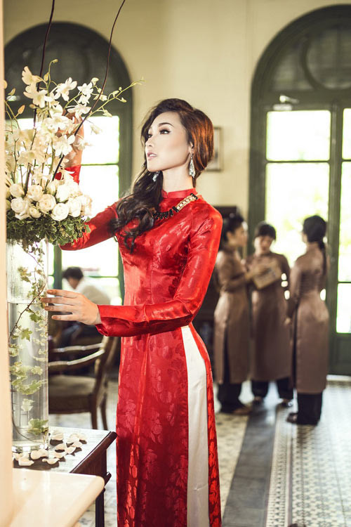 Khánh Ngọc đẹp hiện đại và gợi cảm với áo dài ảnh 6