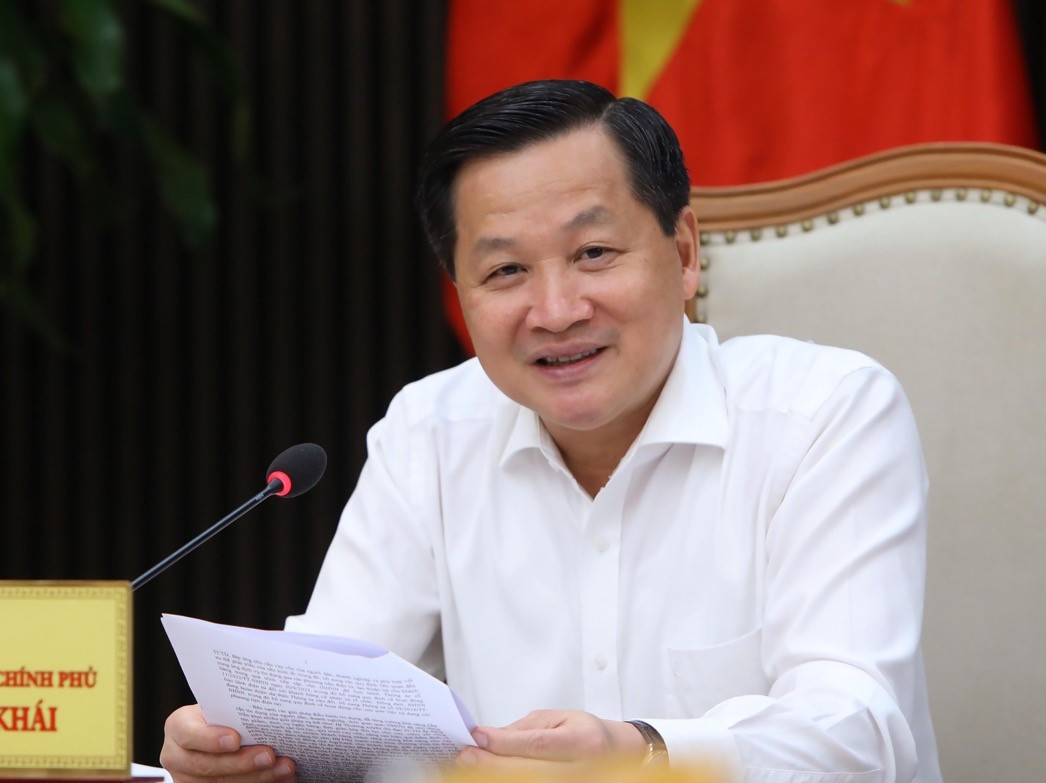 Phó Thủ tướng Lê Minh Khái phát biểu tại cuộc họp Phó Thủ tướng Lê Minh Khái phát biểu tại cuộc họp