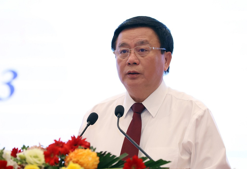 GS.TS Nguyễn Xuân Thắng, Giám đốc Học viện Chính trị Quốc gia Hồ Chí Minh, Chủ tịch Hội đồng lý luận Trung ương. Ảnh: Phạm Hải