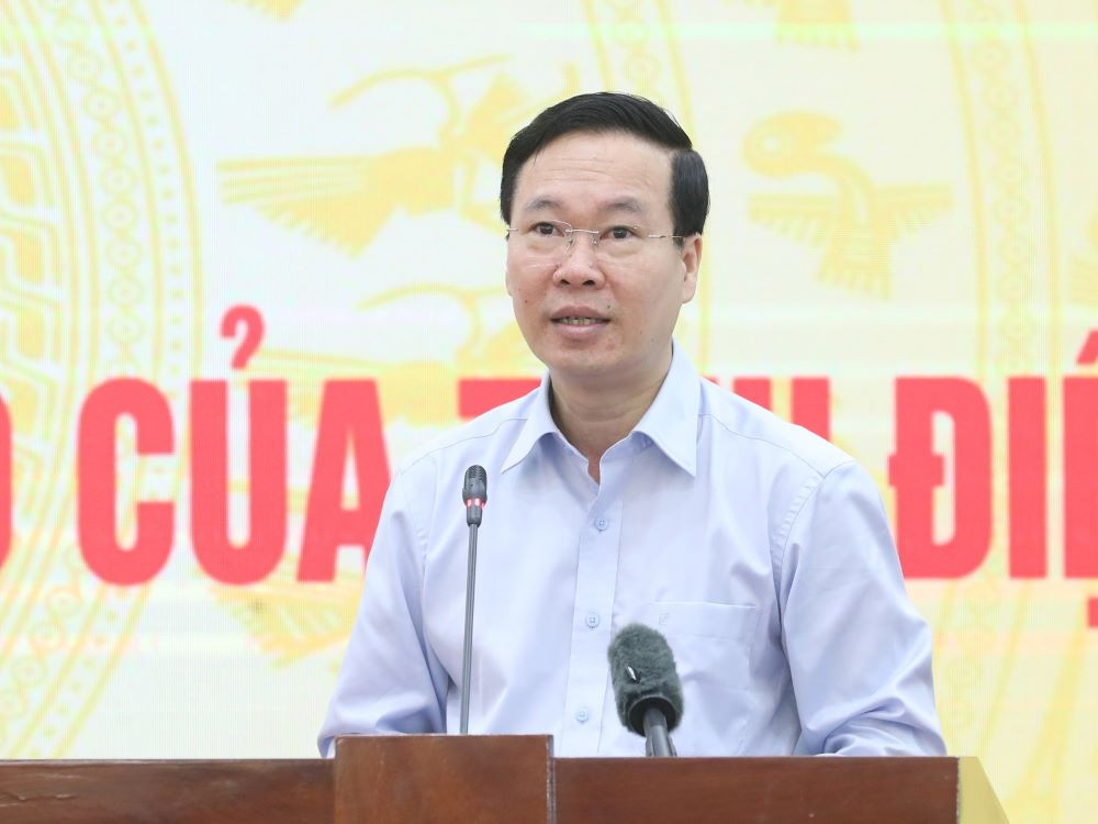 Chủ tịch nước Võ Văn Thưởng phát biểu tại buổi lễ. (Ảnh: Nhật Minh) Chủ tịch nước Võ Văn Thưởng phát biểu tại buổi lễ. (Ảnh: Nhật Minh)