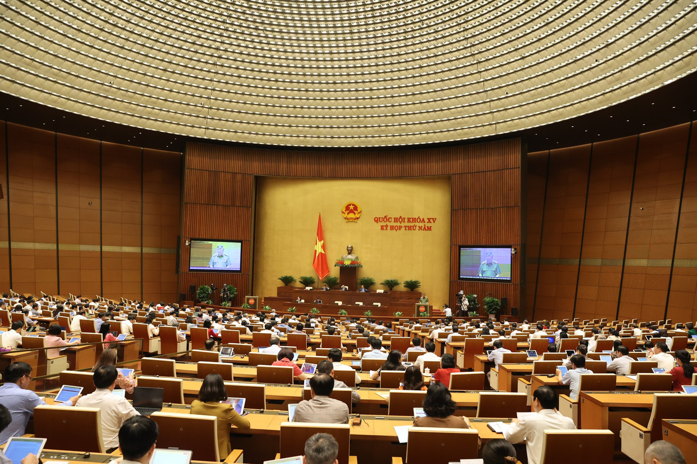 Phiên họp của Quốc hội sáng 27/5. Ảnh: Như Ý