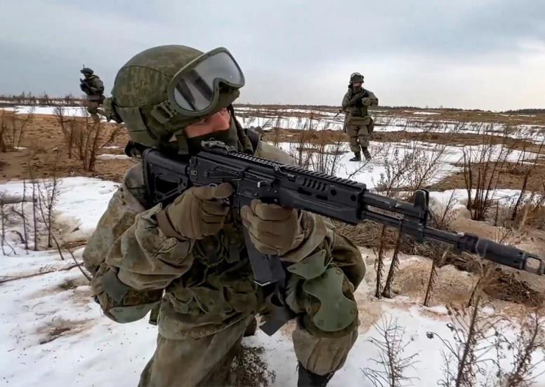 Một lính Nga trong chiến dịch huấn luyện