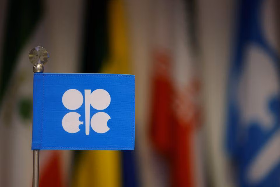 Cờ của OPEC được treo ở Vienna ngày 5/10. (Ảnh: Reuters)
