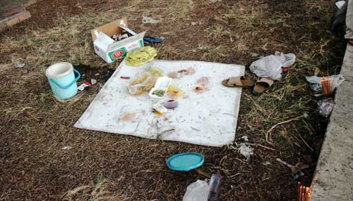 Hiện trường 7 thanh niên ngồi nhậu