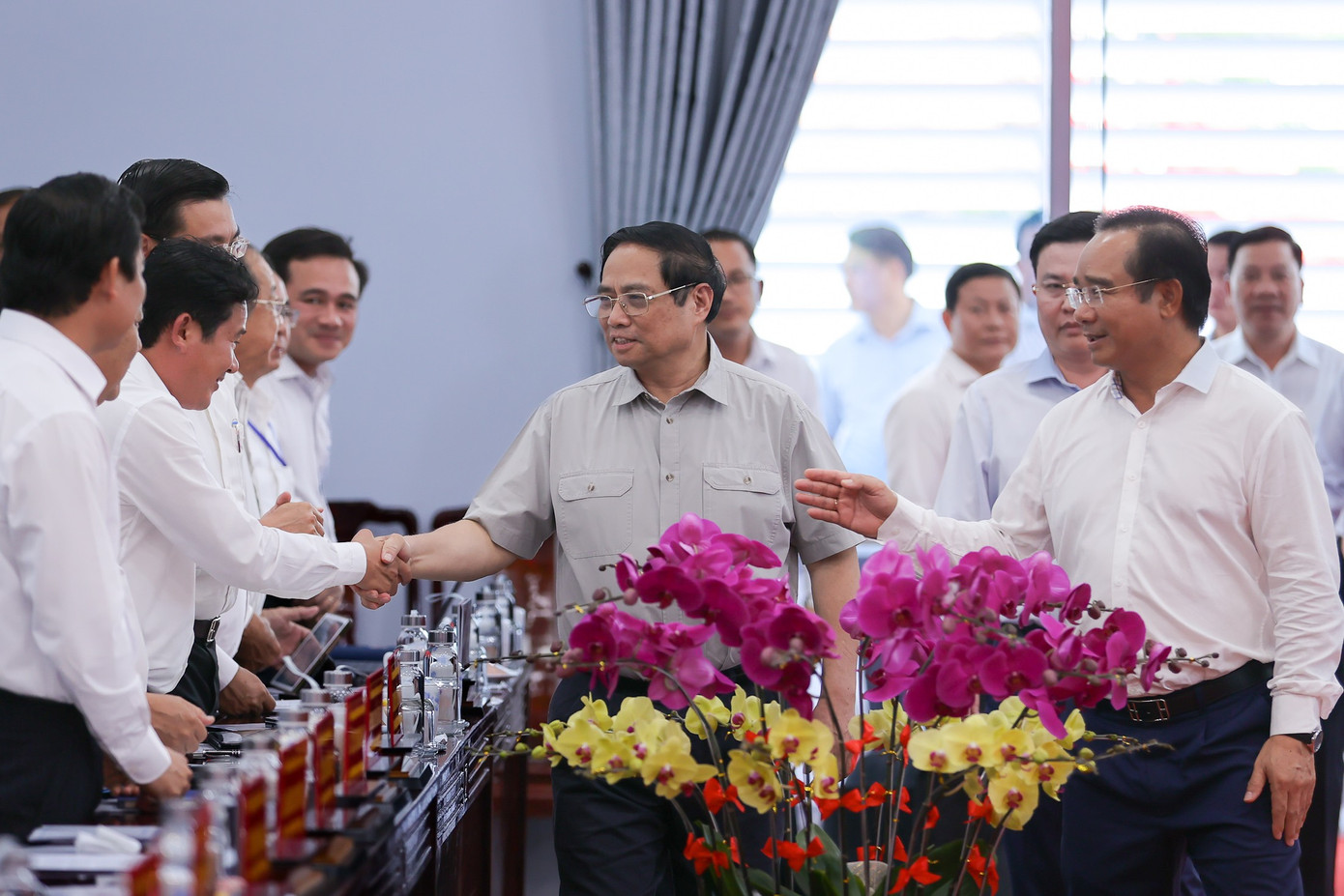 Thủ tướng nhấn mạnh, Long An có vị trí chiến lược quan trọng, là vùng đất địa linh, nhân kiệt - (Ảnh: VGP/Nhật Bắc)