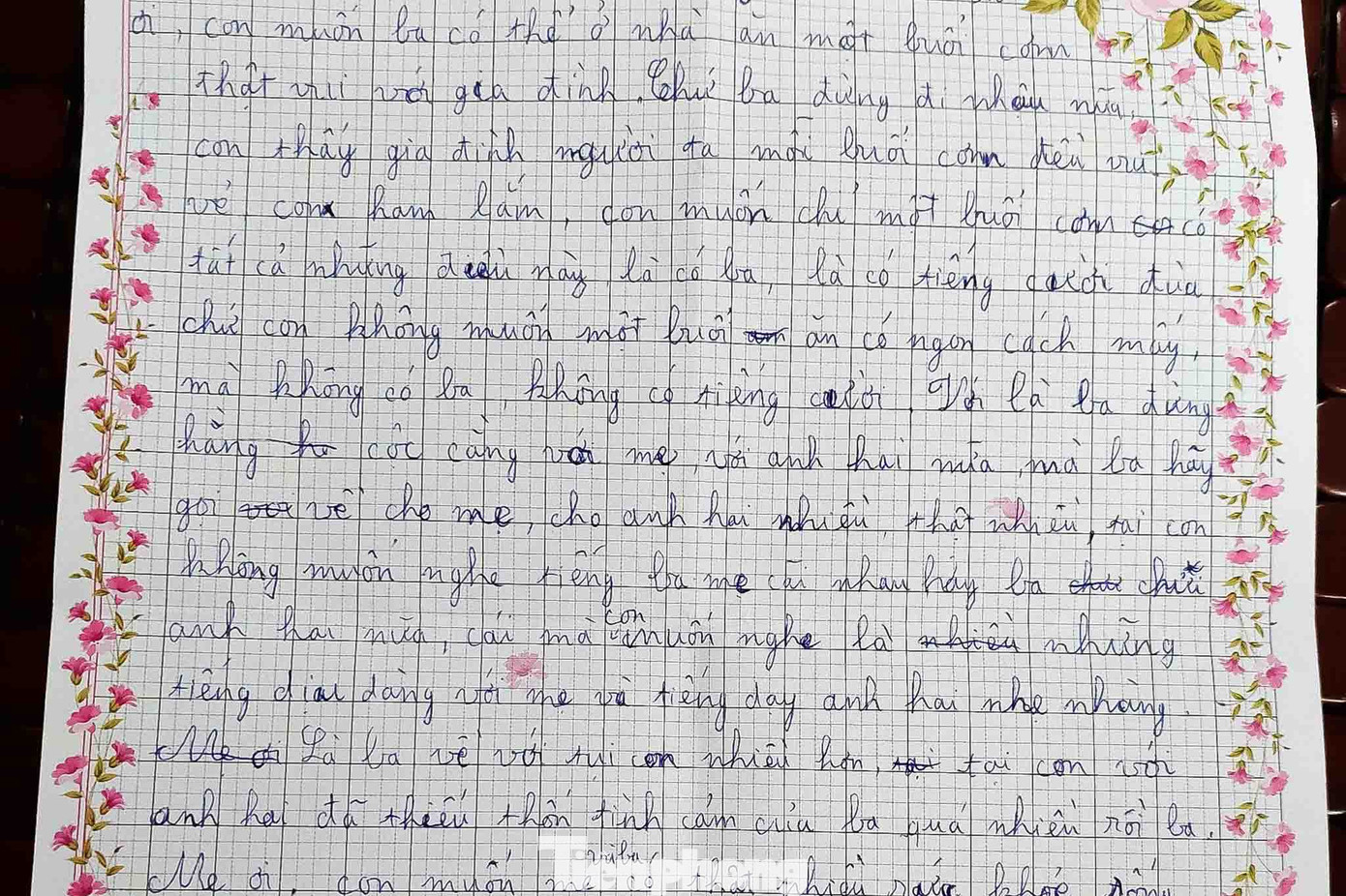 Những dòng tâm thư của các chiến sĩ nhí.