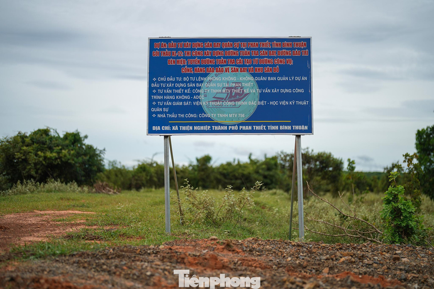 Bảng chỉ dẫn công trình dự án sân bay Phan Thiết.