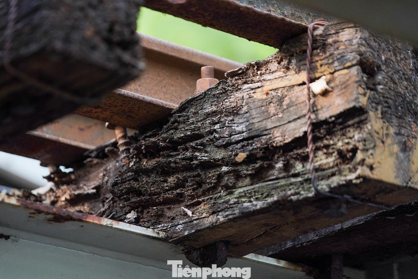 Các bệ đỡ bằng gỗ là chi tiết rõ nhất về giá trị thời gian. Có thể nói, cầu hoả xa Bình Lợi đã đi qua 3 thế kỷ.