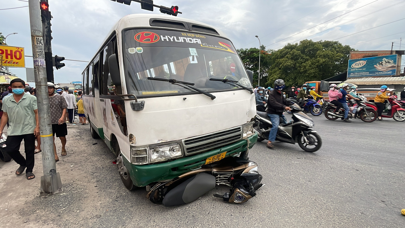 Hiện trường vụ tai nạn.