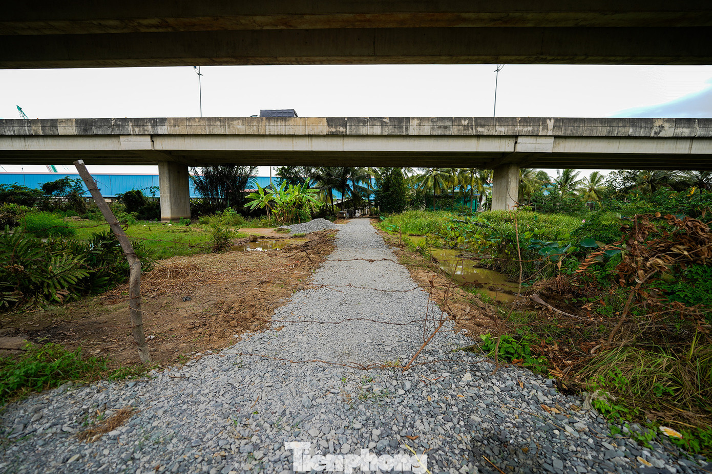 Có đoạn rào chắn bị tháo dỡ rồi rào tạm sơ sài