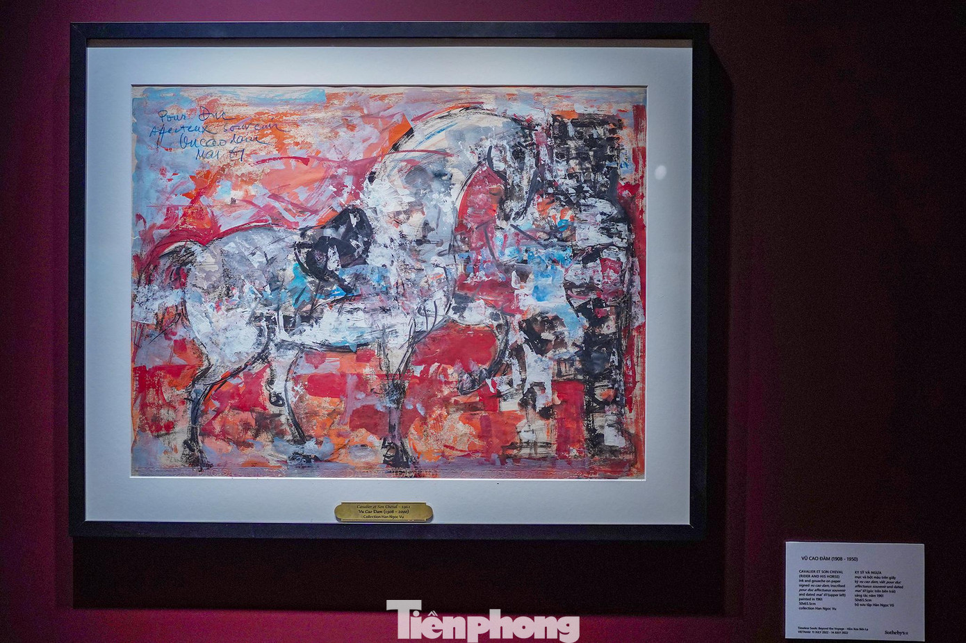 Bức Kỵ sĩ và Ngựa vẽ bằng bột màu trên giấy của tác giả Vũ Cao Đàm sáng tác 1961. Bức Kỵ sĩ và Ngựa vẽ bằng bột màu trên giấy của tác giả Vũ Cao Đàm sáng tác 1961.