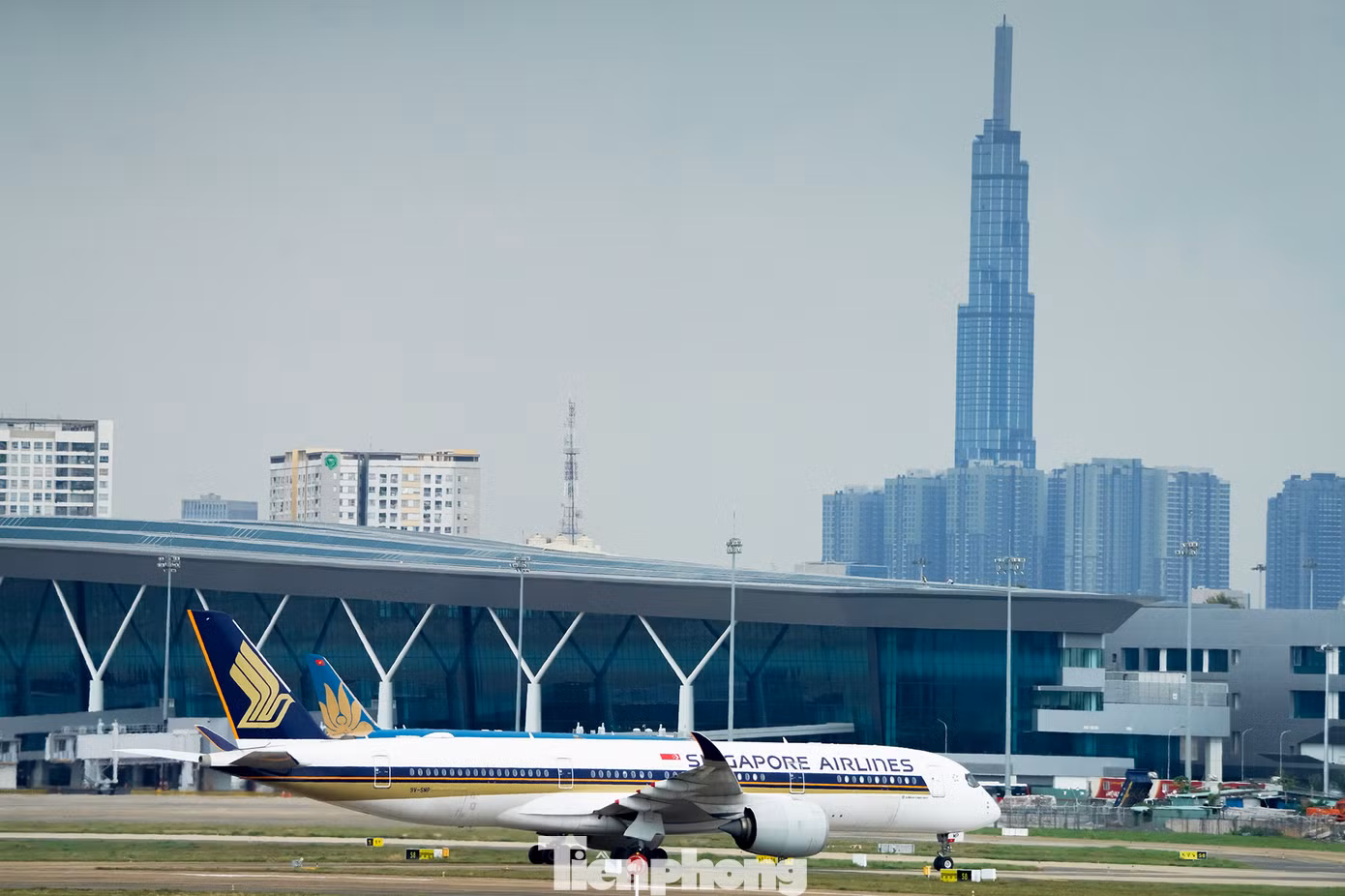 Máy bay của hãng hàng không 5 sao Singapore Airlines.