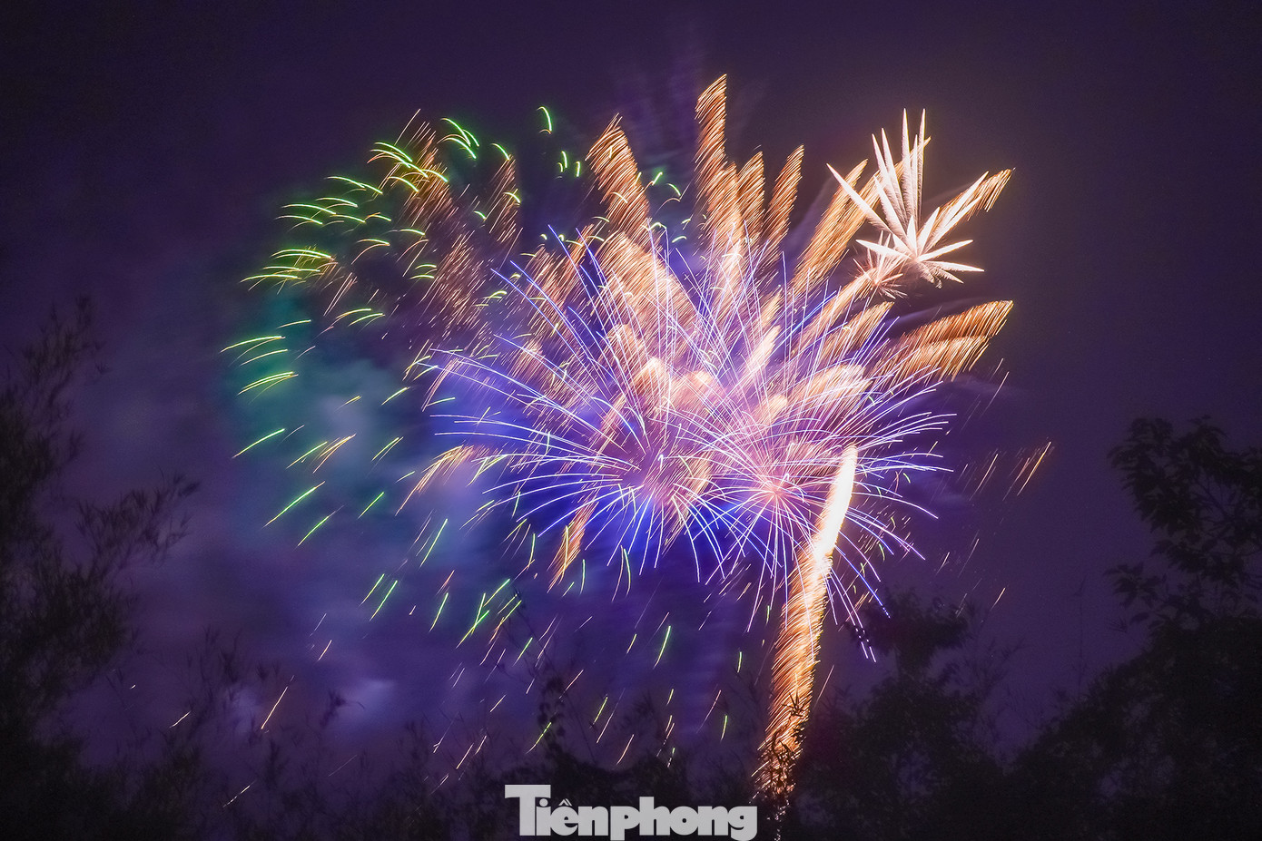 "Lần đầu tiên ngắm pháo hoa...xuyên tán cây thế này. Mấy năm trước thì tôi hay ra Quận 1 xem. Năm nay bắn gần nhà nên ra đây xem cho tiện. Lúc đầu cứ sợ là hàng cây che nhưng khi pháo hoa bắn lên thì thấy quá đẹp", cô Lê Hoàng Lan (55 tuổi, ngụ xã Vĩnh Lộc A, huyện Bình Chánh) tâm sự.