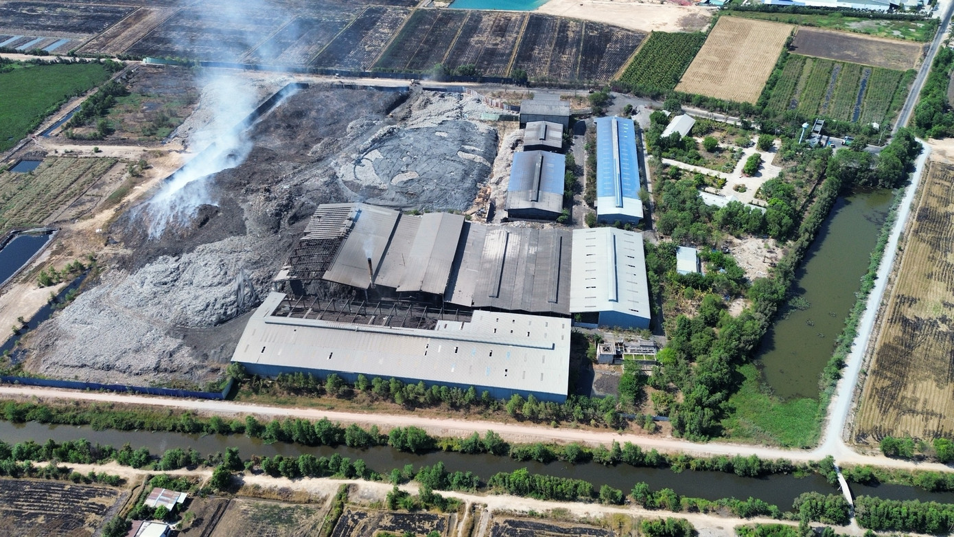 Hình ảnh khu xử lý rác ghi nhận ngày 16/4. Hình ảnh khu xử lý rác ghi nhận ngày 16/4.