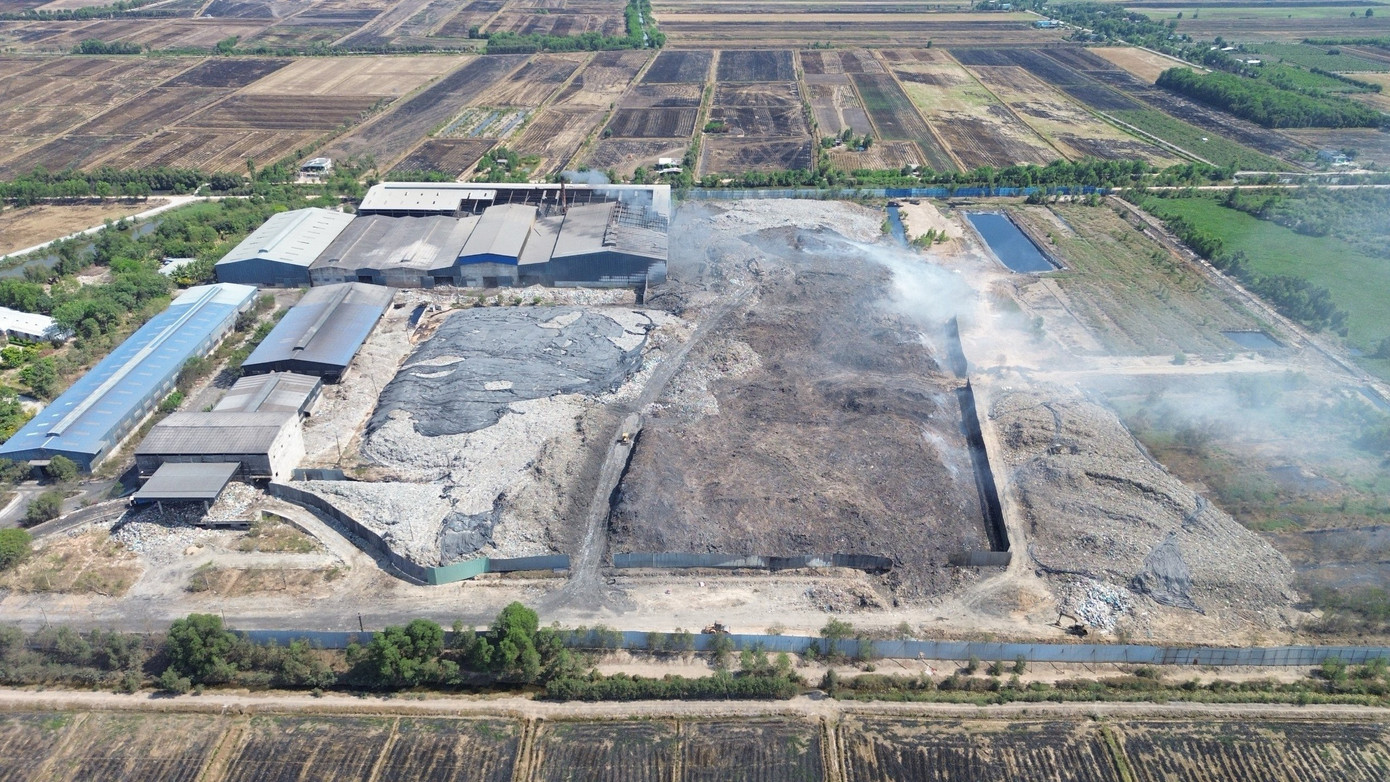 Hình ảnh khu xử lý rác ghi nhận ngày 16/4. Hình ảnh khu xử lý rác ghi nhận ngày 16/4.