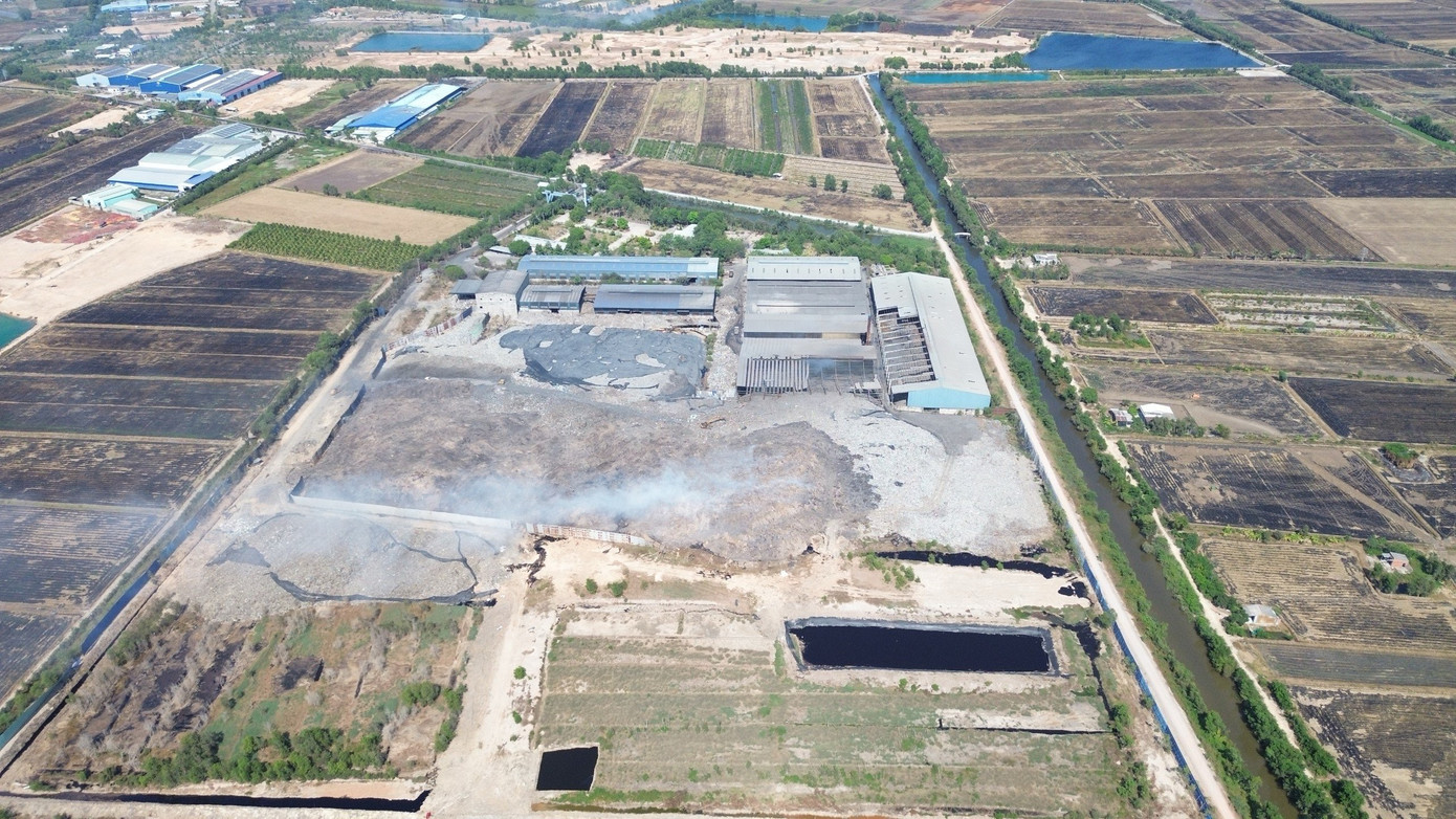 Hình ảnh khu xử lý rác ghi nhận ngày 16/4. Hình ảnh khu xử lý rác ghi nhận ngày 16/4.