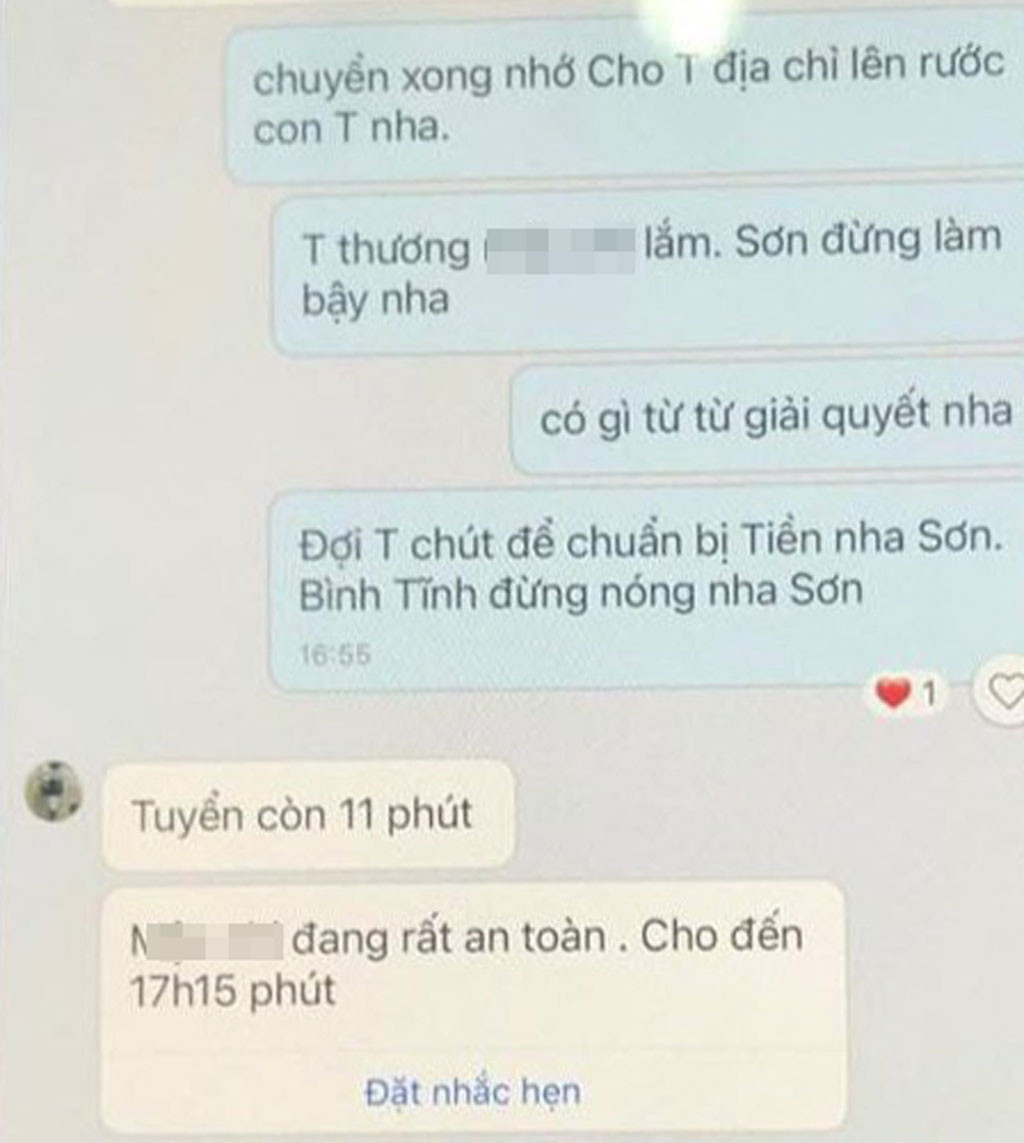 Dòng tin nhắn của kẻ bắt cóc Dòng tin nhắn của kẻ bắt cóc