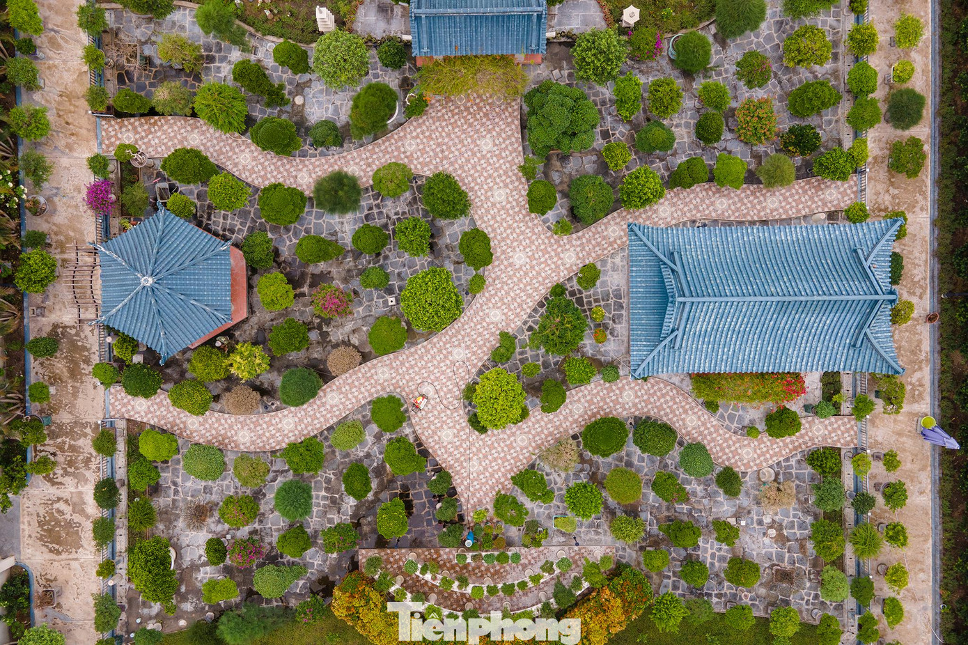 Bài trí bên trong khu vườn khá đẹp.