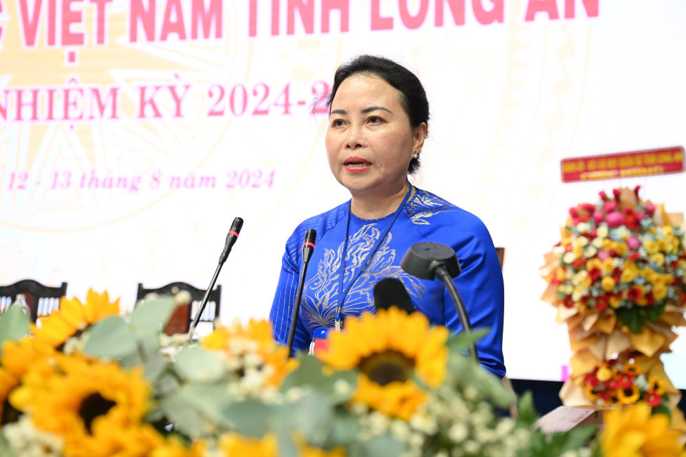 Bà Nguyễn Thị Thu Trinh - Ủy viên Đảng Đoàn được hiệp thương cử giữ chức Chủ tịch UBMTTQ Việt Nam tỉnh Long An khóa X, nhiệm kỳ 2024 - 2029.