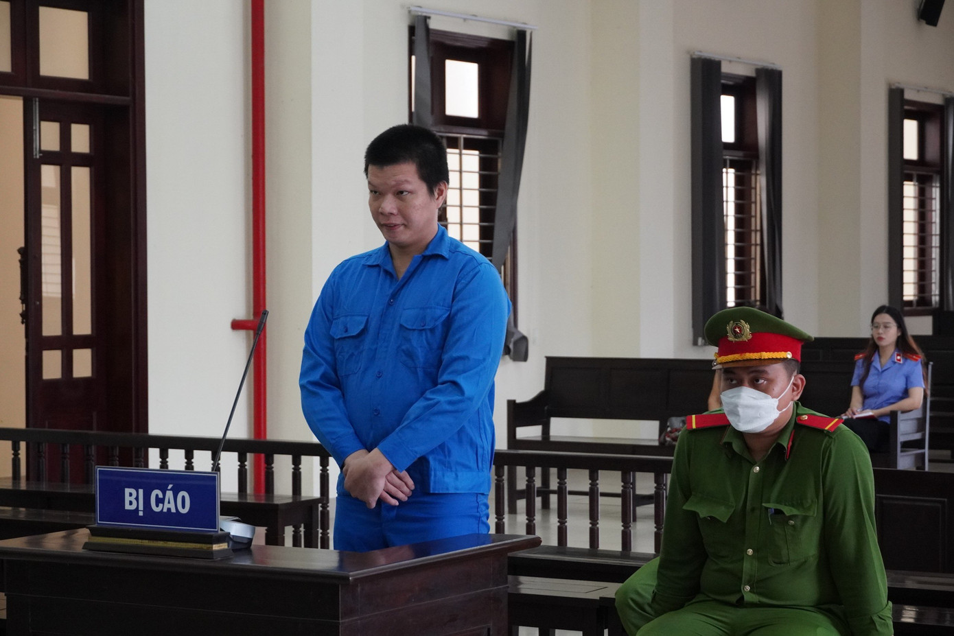 Bị cáo Sơn tại phiên tòa sáng 18/7. (Ảnh: HN)