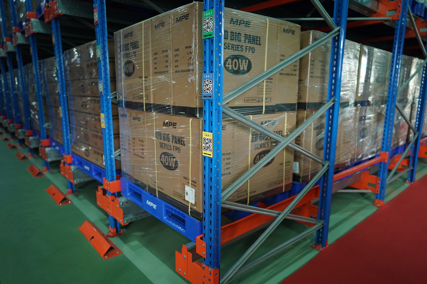 Hệ thống Pallet được tích hợp đồng bộ tạo nên dây chuyền khép kín.