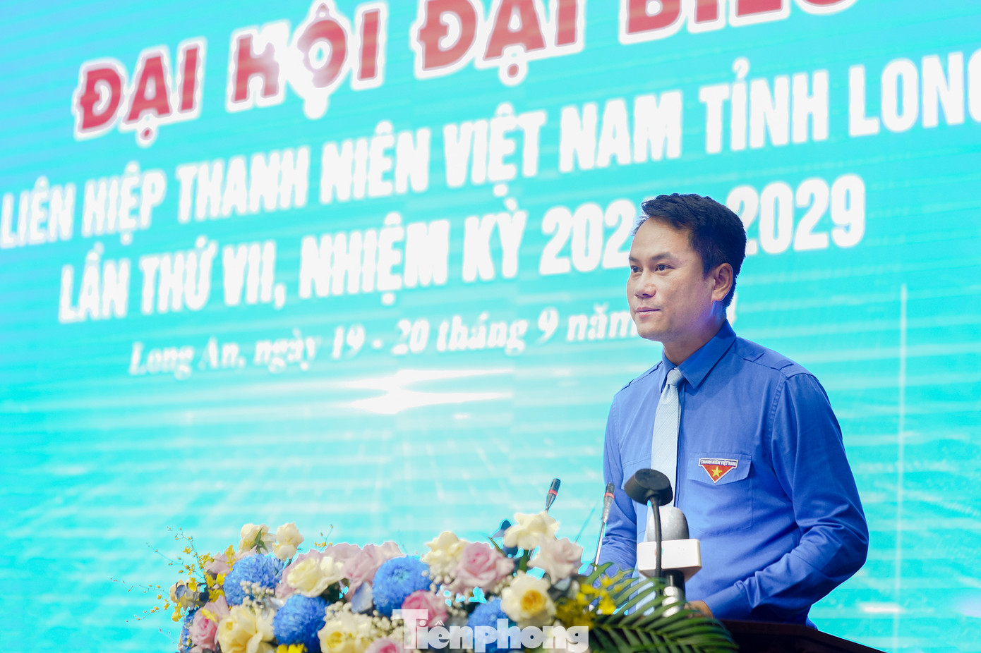 Anh Nguyễn Kim Quy - Phó Chủ tịch thường trực Trung ương Hội LHTN Việt Nam phát biểu tại đại hội.