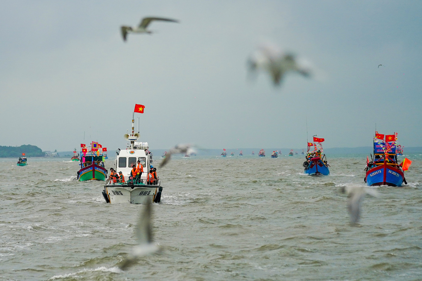 Theo một số ngư dân, nhạn biển là loài săn mồi với kỹ năng điêu luyện như đại bàng. Với các mẻ lưới ngư dân thu về, loài nhạn biển này thường tranh thủ lao từ trên không xuống mặt nước cướp những chú cá trích, cá cơm... nổi lên mặt nước hoặc nhảy ra khỏi lưới. Những màn chao liệng bắt cá vây quanh đoàn ghe nghinh mang đến cho du khách một trải nghiệm khá kỳ thú bởi những hình ảnh này đa phần chỉ có thể thấy trên các chương trình truyền hình nước ngoài. Theo một số ngư dân, nhạn biển là loài săn mồi với kỹ năng điêu luyện như đại bàng. Với các mẻ lưới ngư dân thu về, loài nhạn biển này thường tranh thủ lao từ trên không xuống mặt nước cướp những chú cá trích, cá cơm... nổi lên mặt nước hoặc nhảy ra khỏi lưới. Những màn chao liệng bắt cá vây quanh đoàn ghe nghinh mang đến cho du khách một trải nghiệm khá kỳ thú bởi những hình ảnh này đa phần chỉ có thể thấy trên các chương trình truyền hình nước ngoài.