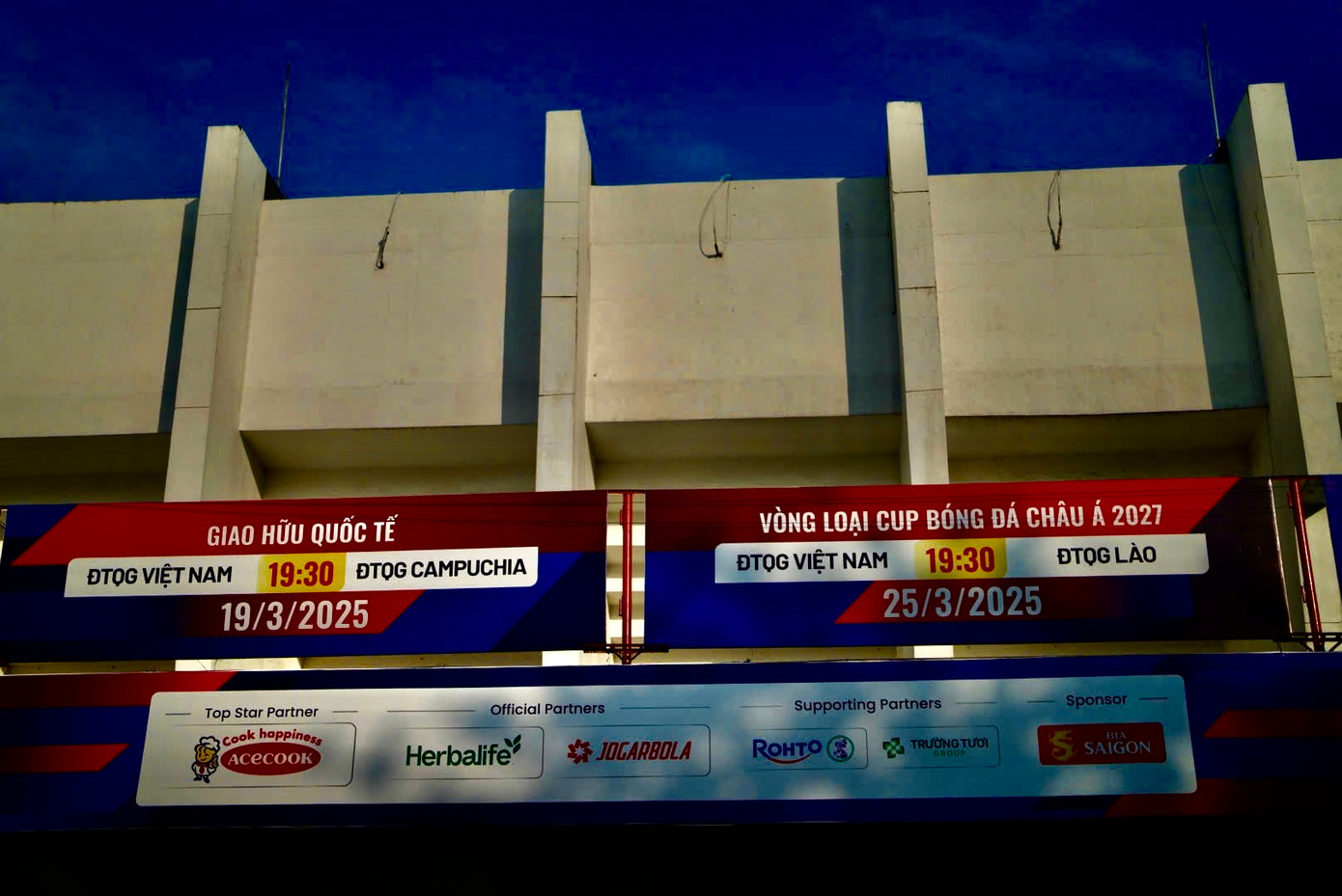 Tuyển Việt Nam sẽ gặp Campuchia ngày 19/3 (giao hữu) và đấu Lào ngày 25/3 (vòng loại ba Asian Cup 2027) trên sân Bình Dương.