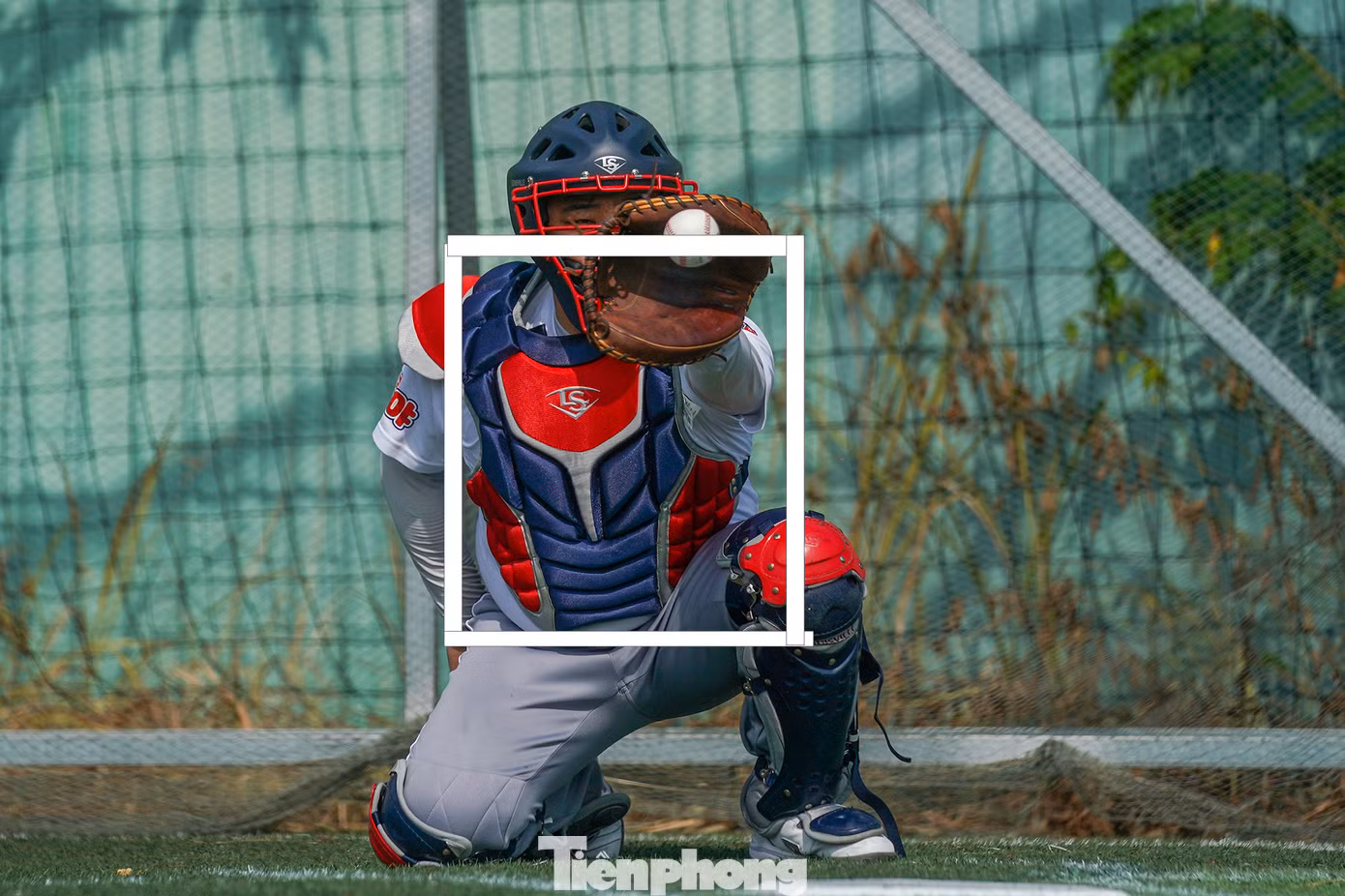 Đây chính là khu vực strikezone, người ném phải đưa bóng vào khu vực hình chữ nhật này của người đánh bóng (Batter) và người bắt bóng (Catcher). Ngoài thực tế, khu vực hình chữ nhật được xác định bằng... cảm quan của trọng tài. Theo các cầu thủ, ở các giải chuyên nghiệp từ năm sau sẽ có trọng tài tự động để xác định khu vực này.