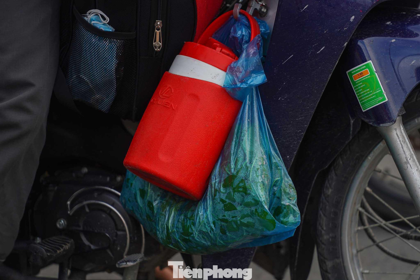 Một túi rau đồng mang lên thành phố.