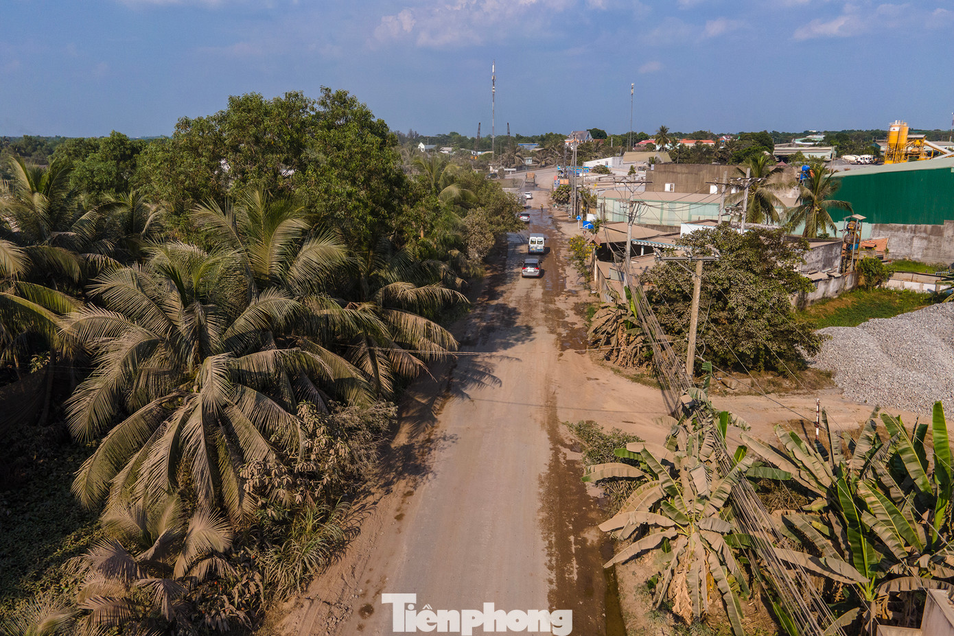 Cây cối hai bên đường phủ đầy bụi. Cây cối hai bên đường phủ đầy bụi.
