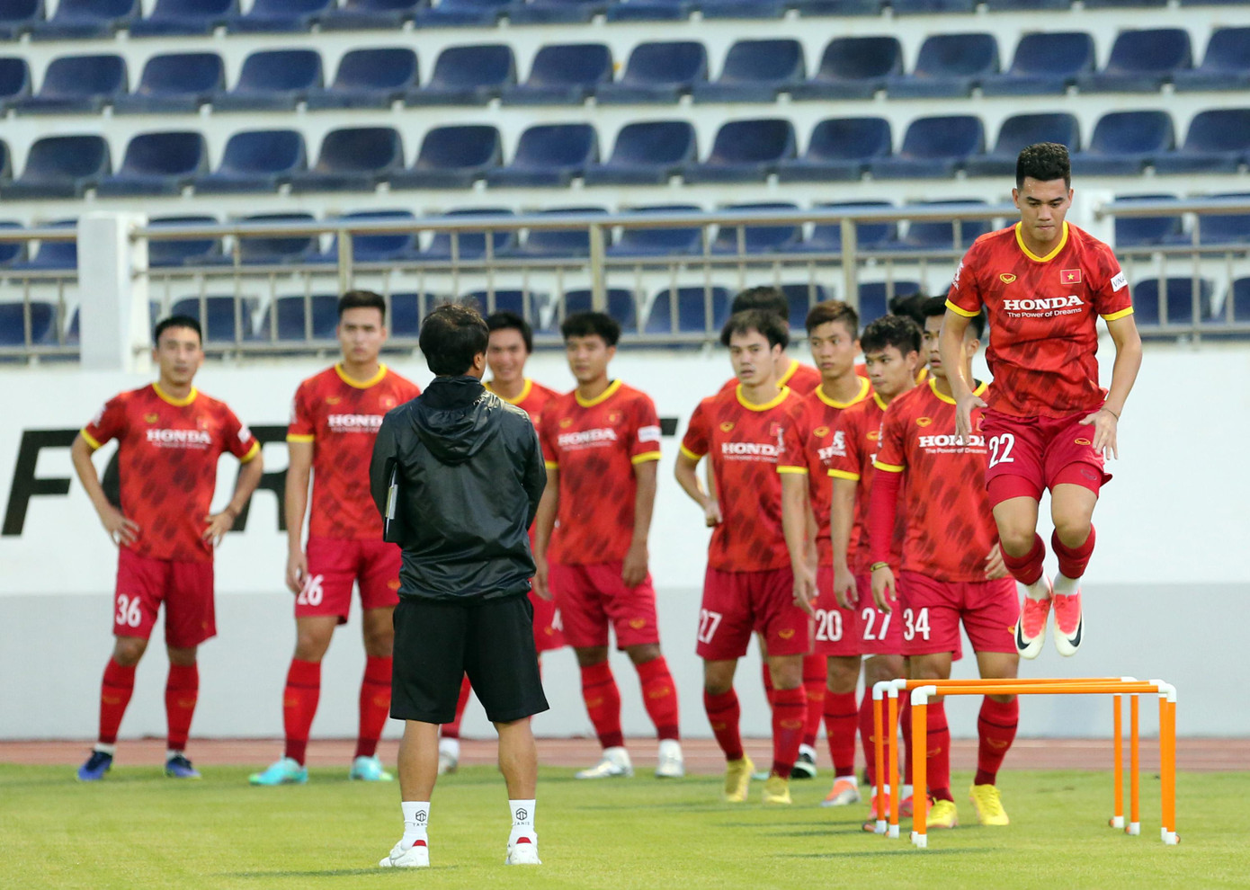 Theo quan sát, tinh thần của tuyển Việt Nam là khá tốt sau khi được "đổi gió" từ Hà Nội vào Bà Rịa-Vũng Tàu tập huấn.