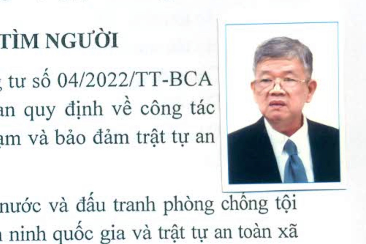 Ảnh ông Nguyễn Văn Miếng (57 tuổi, ngụ phường Trường Thọ, TP Thủ Đức, TPHCM) trong quyết định tìm người của Công an tỉnh Long An. Ảnh ông Nguyễn Văn Miếng (57 tuổi, ngụ phường Trường Thọ, TP Thủ Đức, TPHCM) trong quyết định tìm người của Công an tỉnh Long An.