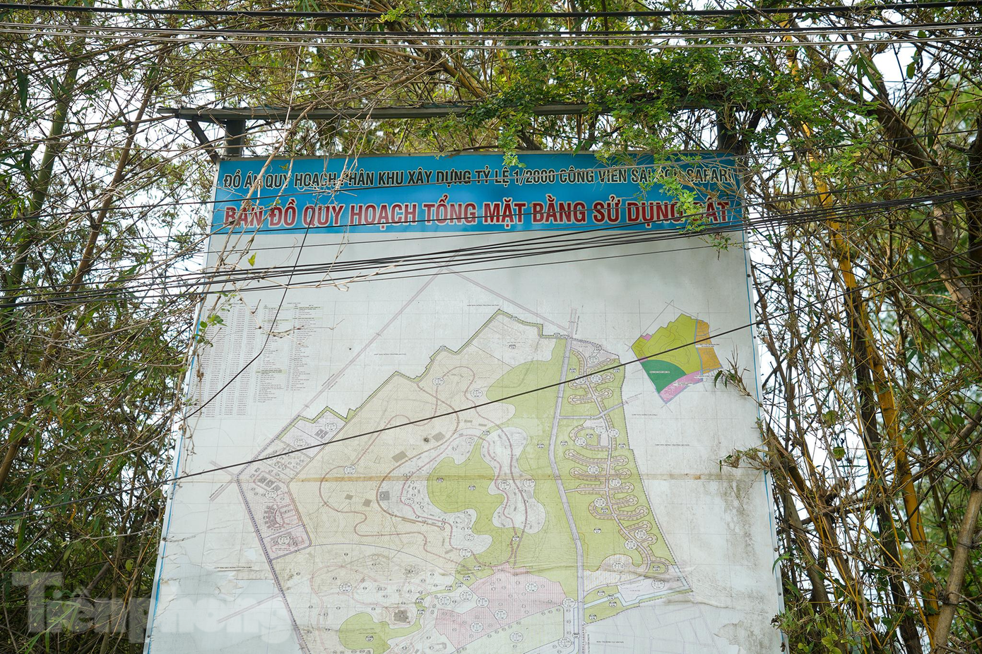 Bảng thông tin dự án đặt trên đường Nguyễn Thị Rành, ngay bên ngoài khu dự án.