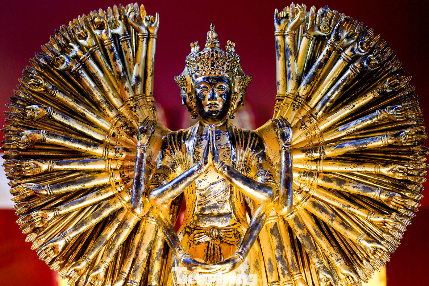 Tượng Thiên Thủ Thiên Nhãn Quán Thế Âm Bồ Tát chùa Báo Ân thuộc thế kỷ thứ 19.