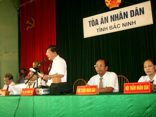 Ông Phạm Minh Tuyên, Phó Chánh án TAND tỉnh Bắc Ninh, chủ toạ phiên toà thay mặt HĐXX tuyên án tử hình đối với Tiềm
