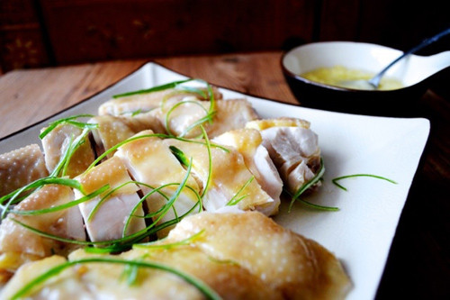 mực hấp, tôm luộc, thịt gà