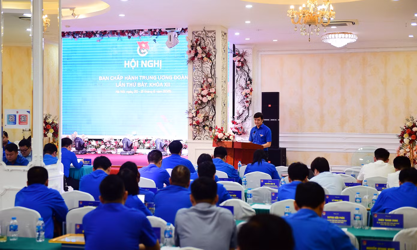 Bí thư thứ nhất T.Ư Đoàn Bùi Quang Huy phát biểu kết luận tại hội nghị. Ảnh: Xuân Tùng