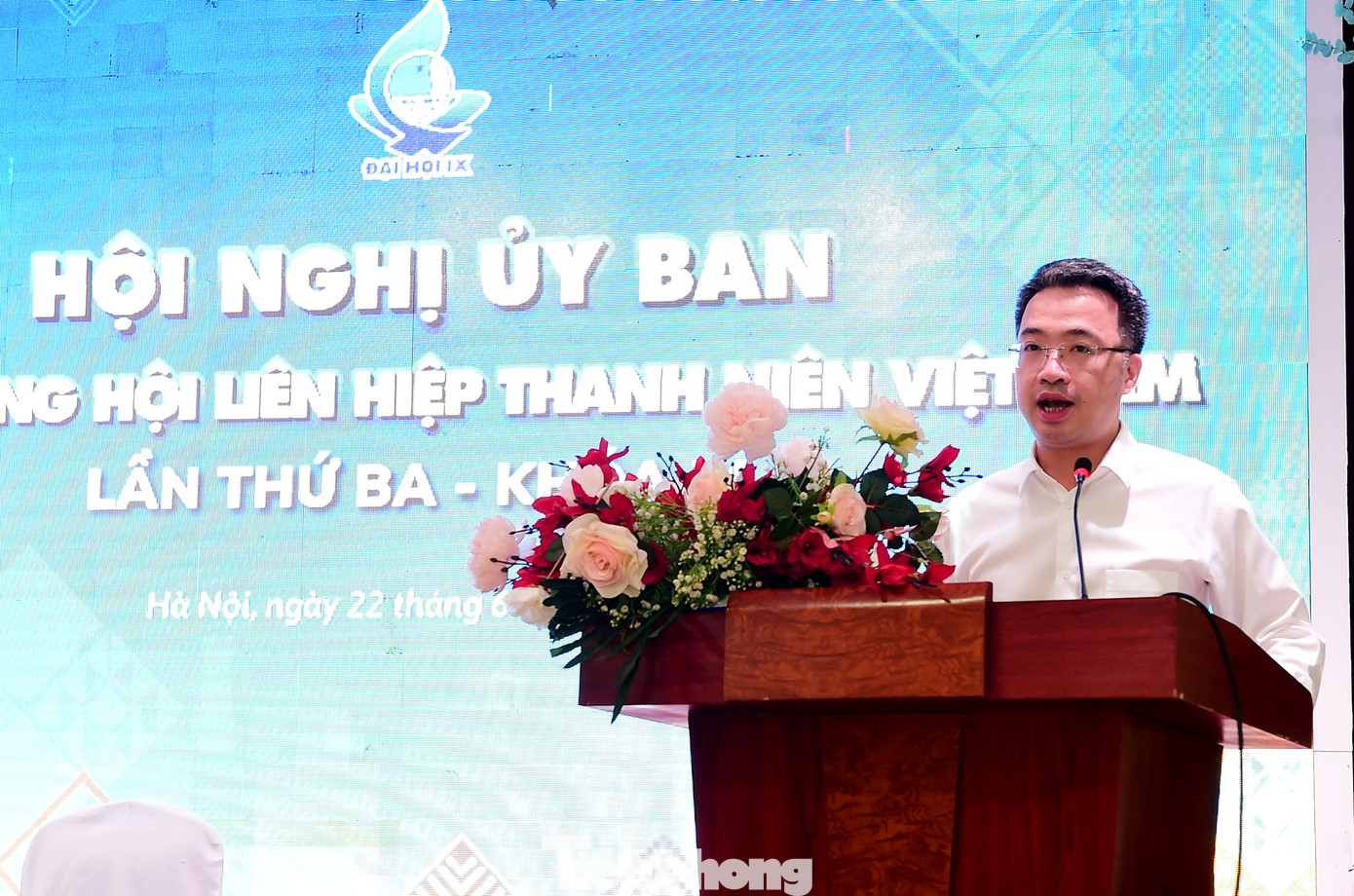 Anh Nguyễn Tường Lâm phát biểu tại hội nghị. Ảnh: Xuân Tùng Anh Nguyễn Tường Lâm phát biểu tại hội nghị. Ảnh: Xuân Tùng